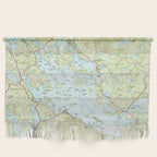 Lake Winnipesaukee Map (1986) Wall Hanging Gallery Image 1