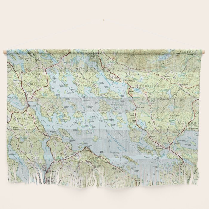 Lake Winnipesaukee Map (1986) Wall Hanging Gallery Image 1