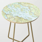 Lake Winnipesaukee Map (1986) Side Table Gallery Image 2