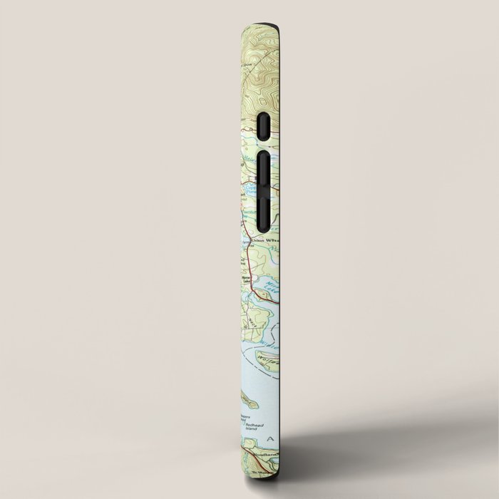 Lake Winnipesaukee Map (1986) iPhone Case Gallery Image 2