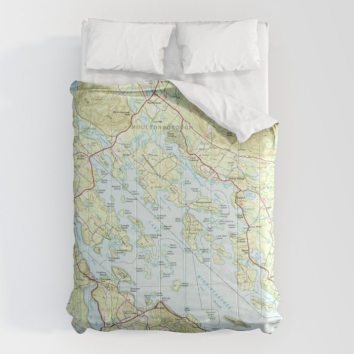 Lake Winnipesaukee Map (1986) Comforter Gallery Image 6