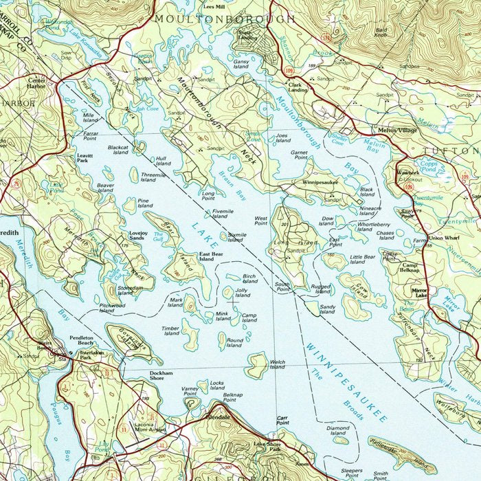 Lake Winnipesaukee Map (1986) Coffee Mug Gallery Image 2