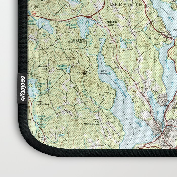 Lake Winnipesaukee Map (1986) Laptop Sleeve Gallery Image 3