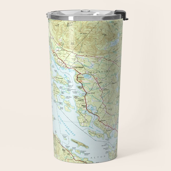 Lake Winnipesaukee Map (1986) Travel Mug Gallery Image 2