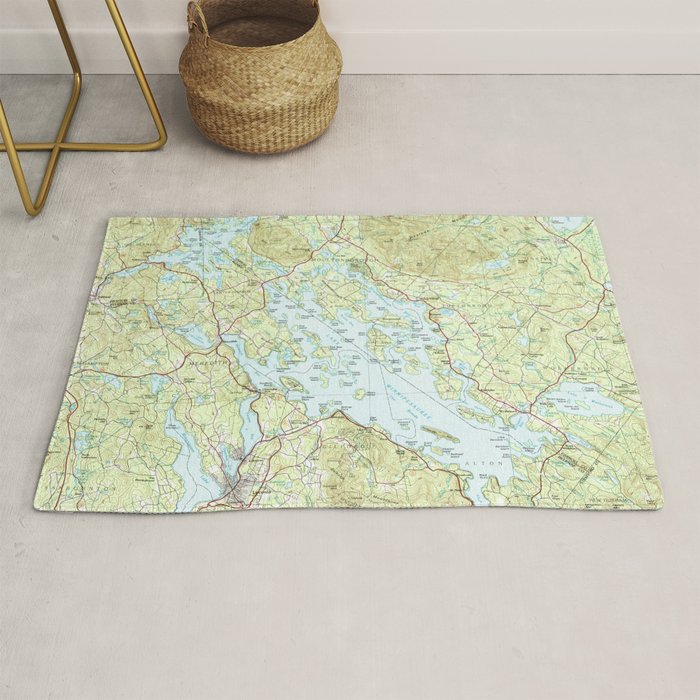 Lake Winnipesaukee Map (1986) Rug Gallery Image 1