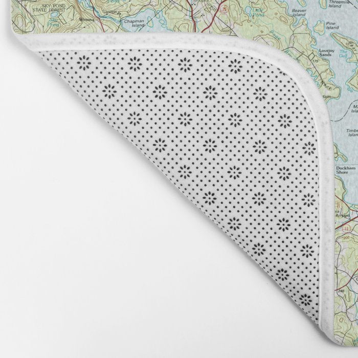 Lake Winnipesaukee Map (1986) Bath Mat Gallery Image 2