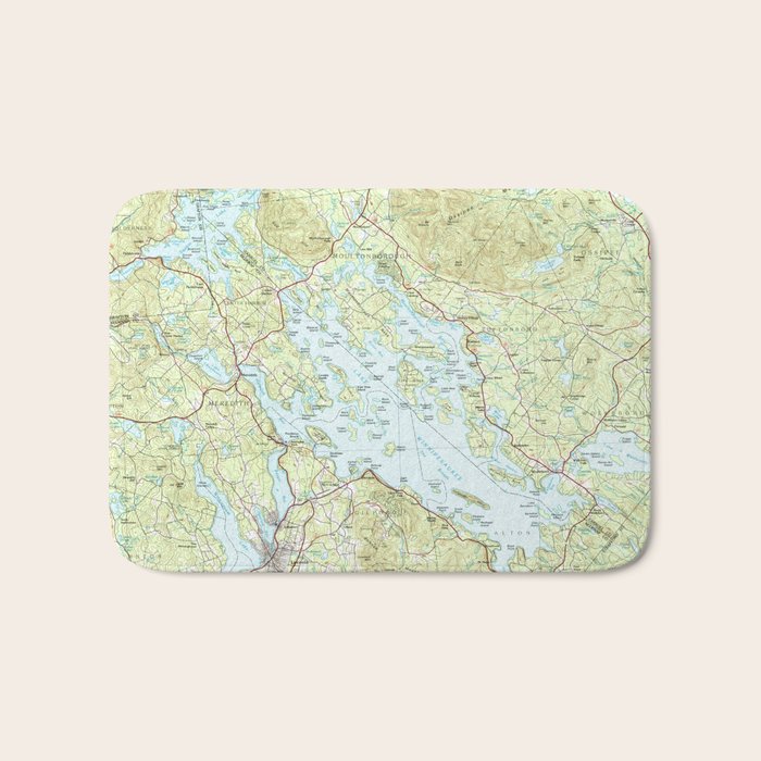 Lake Winnipesaukee Map (1986) Bath Mat Gallery Image 1