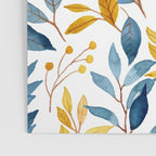 Watercolor Leaves, Yellow and Blue, Floral Prints Poster Gallery Image 3