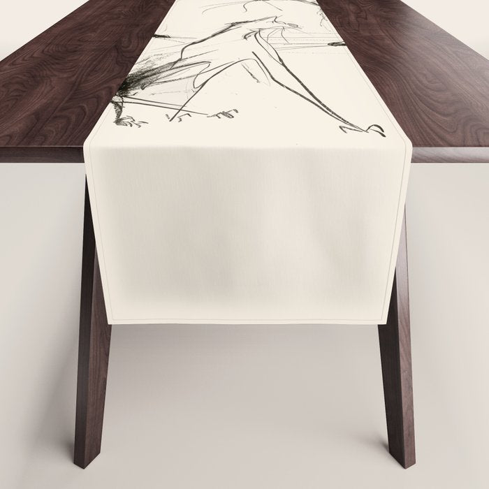 Modern Cat Sketch Table Runner Gallery Image 1