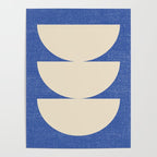 Half Circle 3 - Blue Texture Poster Gallery Image 4