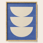 Half Circle 3 - Blue Texture Serving Tray Gallery Image 1