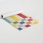 Modern Playful Checkered Abstract Yoga Mat Gallery Image 2