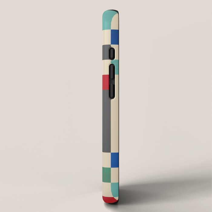 Modern Playful Checkered Abstract iPhone Case Gallery Image 2