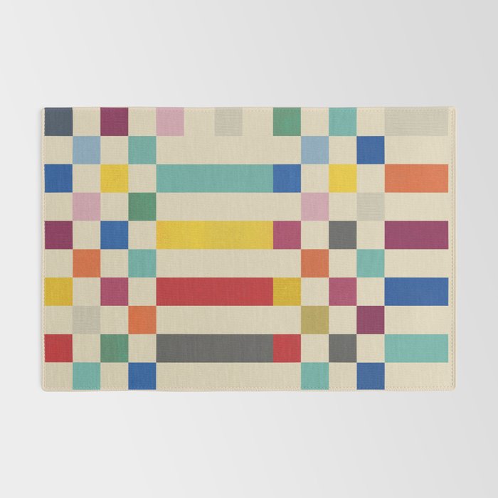 Modern Playful Checkered Abstract Rug Gallery Image 2