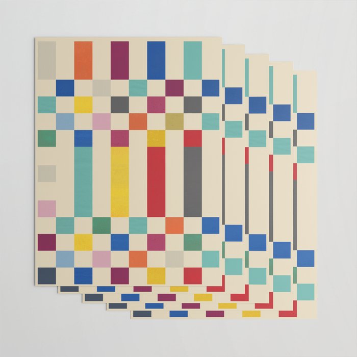 Modern Playful Checkered Abstract Wrapping Paper Gallery Image 3