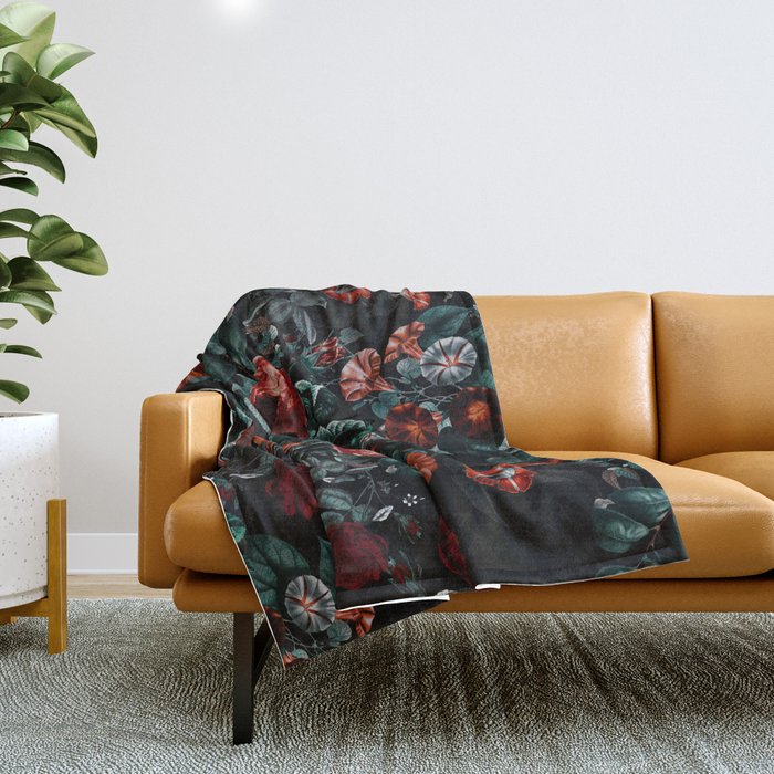Midnight Garden II Throw Blanket Gallery Image 1