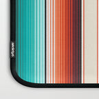 Navajo White, Turquoise and Burnt Orange Southwest Serape Blanket Stripes Laptop Sleeve Gallery Image 3
