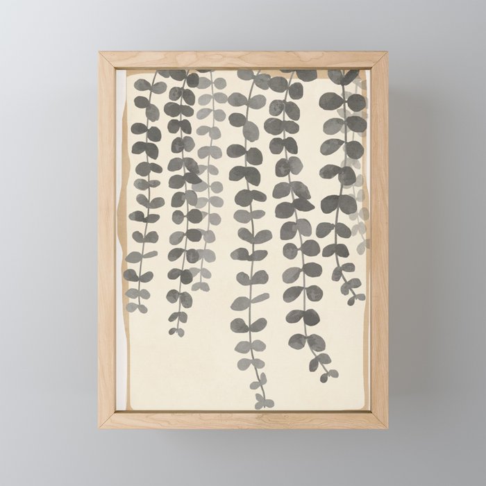 Minimal Abstract Leaves 19 Mini Art Print Gallery Image 1