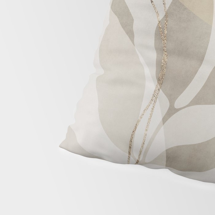 Natural Flow And Glamour Leave Shapes Bohemian Balance Pillow Sham Gallery Image 4