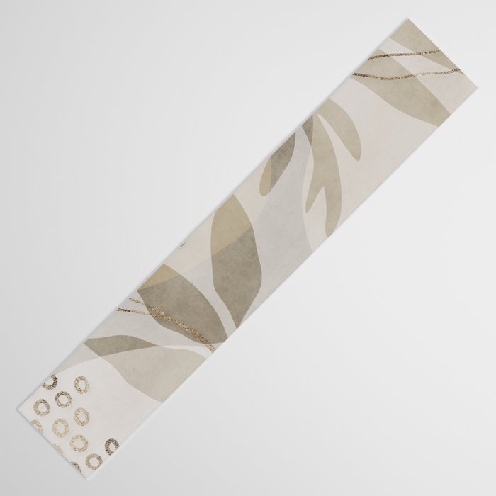 Natural Flow And Glamour Leave Shapes Bohemian Balance Table Runner Gallery Image 3