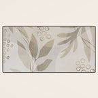Natural Flow And Glamour Leave Shapes Bohemian Balance Desk Mat Gallery Image 3