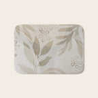 Natural Flow And Glamour Leave Shapes Bohemian Balance Bath Mat Gallery Image 1