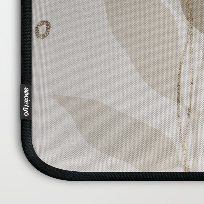 Natural Flow And Glamour Leave Shapes Bohemian Balance Laptop Sleeve Gallery Image 3
