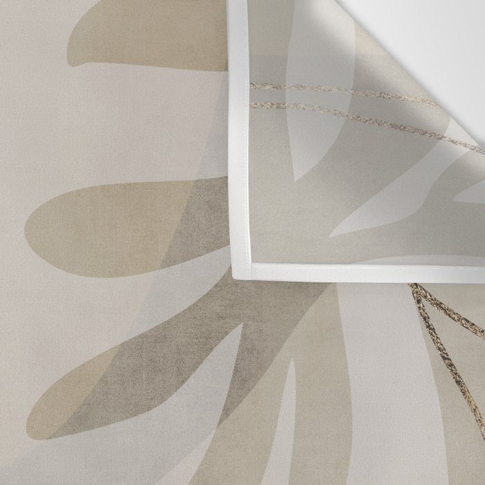 Natural Flow And Glamour Leave Shapes Bohemian Balance Wall Tapestry Gallery Image 3