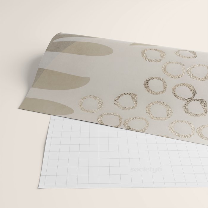 Natural Flow And Glamour Leave Shapes Bohemian Balance Wrapping Paper Gallery Image 2