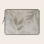 Natural Flow And Glamour Leave Shapes Bohemian Balance Laptop Sleeve Gallery Image 1