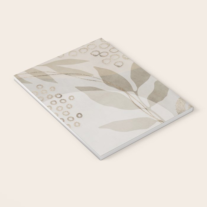 Natural Flow And Glamour Leave Shapes Bohemian Balance Notebook Gallery Image 3