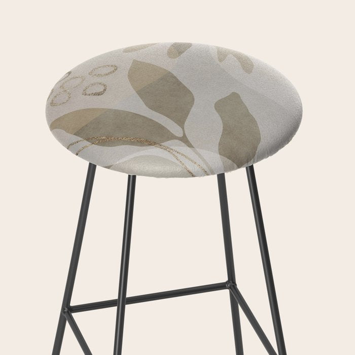 Natural Flow And Glamour Leave Shapes Bohemian Balance Stool Gallery Image 2