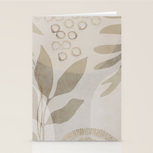 Natural Flow And Glamour Leave Shapes Bohemian Balance Stationery Card Gallery Image 2
