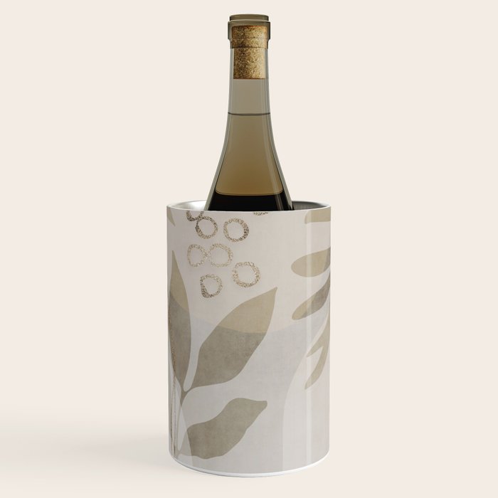 Natural Flow And Glamour Leave Shapes Bohemian Balance Wine Chiller Gallery Image 1