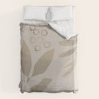 Natural Flow And Glamour Leave Shapes Bohemian Balance Duvet Cover Gallery Image 6