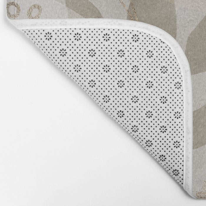 Natural Flow And Glamour Leave Shapes Bohemian Balance Bath Mat Gallery Image 2
