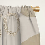 Natural Flow And Glamour Leave Shapes Bohemian Balance Window Curtain Gallery Image 2