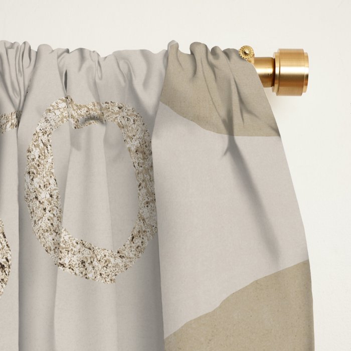 Natural Flow And Glamour Leave Shapes Bohemian Balance Window Curtain Gallery Image 2