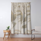 Natural Flow And Glamour Leave Shapes Bohemian Balance Window Curtain Gallery Image 5