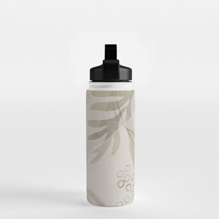 Natural Flow And Glamour Leave Shapes Bohemian Balance Water Bottle Gallery Image 2