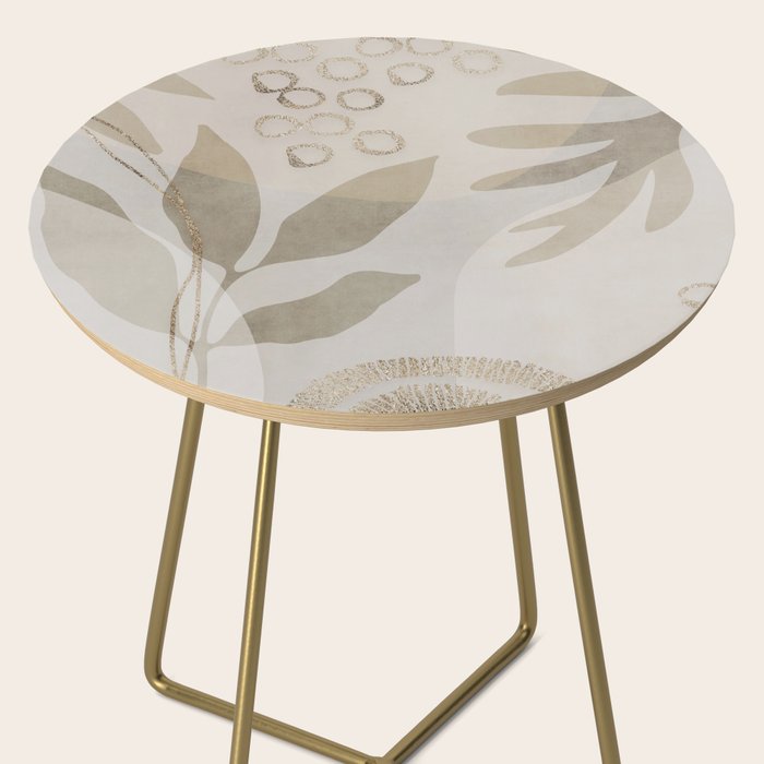 Natural Flow And Glamour Leave Shapes Bohemian Balance Side Table Gallery Image 2