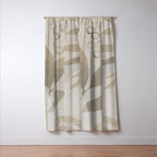 Natural Flow And Glamour Leave Shapes Bohemian Balance Window Curtain Gallery Image 3