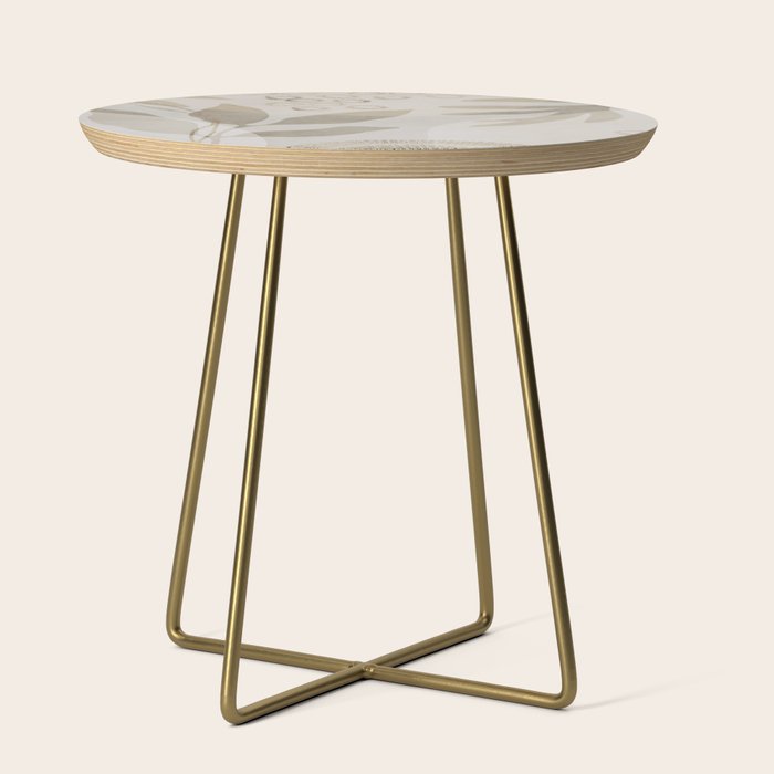 Natural Flow And Glamour Leave Shapes Bohemian Balance Side Table Gallery Image 1
