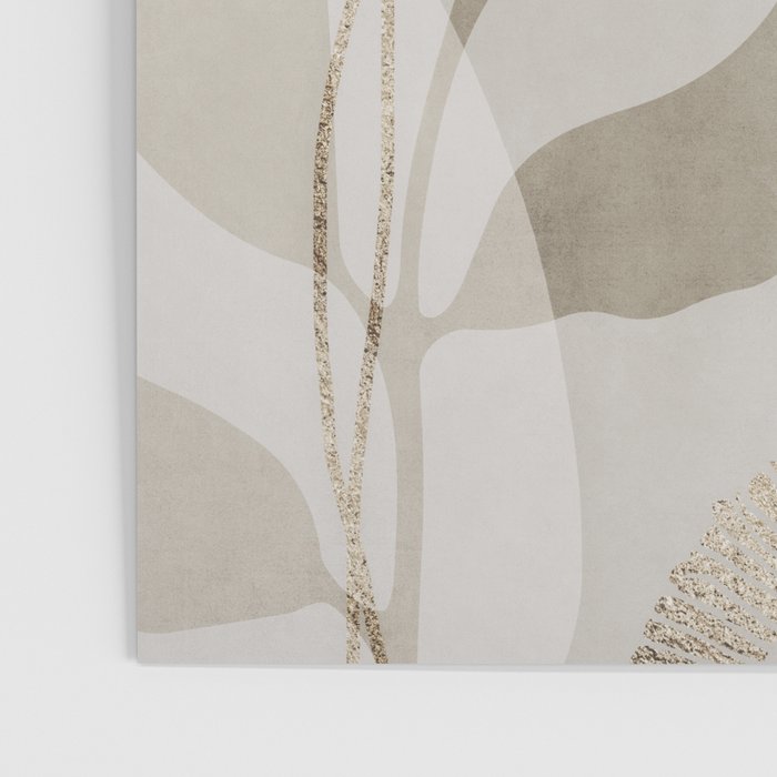 Natural Flow And Glamour Leave Shapes Bohemian Balance Poster Gallery Image 3