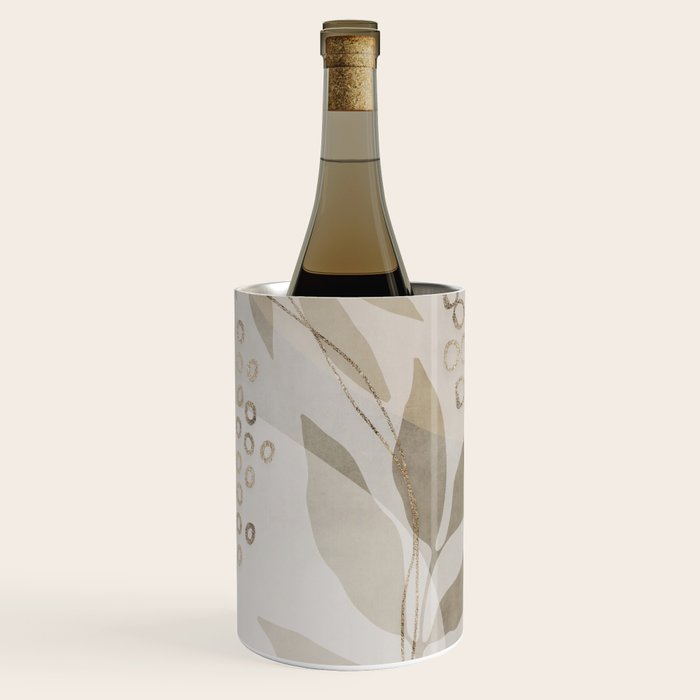 Natural Flow And Glamour Leave Shapes Bohemian Balance Wine Chiller Gallery Image 2