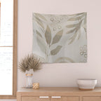 Natural Flow And Glamour Leave Shapes Bohemian Balance Wall Tapestry Gallery Image 2