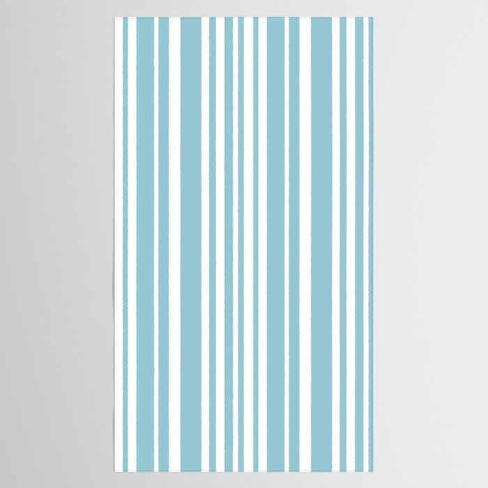 Classic Stripes XXXV - Sky Blue Tablecloth Gallery Image 2