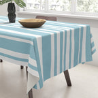 Classic Stripes XXXV - Sky Blue Tablecloth Gallery Image 3