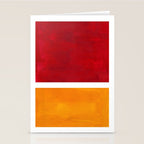 Burnt Red Yellow Ochre Mid Century Modern Abstract Minimalist Rothko Color Field Squares Stationery Card Gallery Image 2