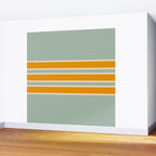 70s Style Mint Orange White Retro Stripes Pomona Wall Mural Gallery Image 2